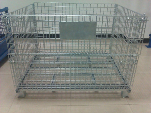 Folded cage for warehouse