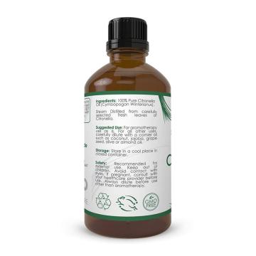 Olio essenziale di citronella di grado terapeutico 100% puro