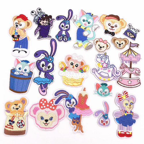 Animal Duffy Bear Cartoon Embordery abulẹ Sewing