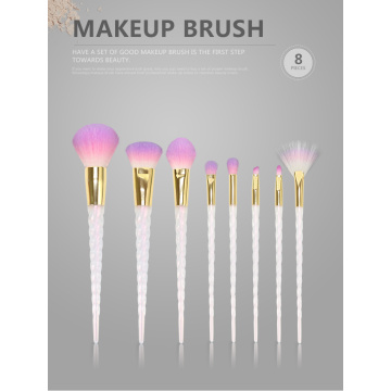 2021 New Arrival 8pcs Plastic Handle Makeup Brush Kit Custom Your Logo