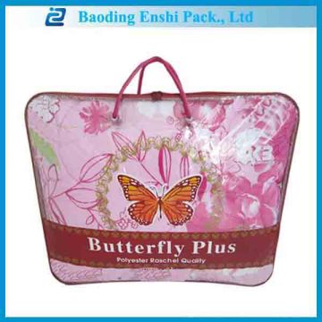 transparent brightly colored zipper plastic bag