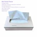 Caja rectangular blanca tejido facial personalizado