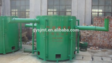 hoist-type carbonizing stove for wood