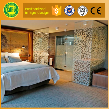High definition tempered digital printing glass partitions for living room