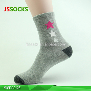 Design Young Girls Tube Socks Teen Girls Socks With Stars Pattern