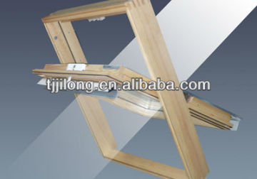 wooden frame fixed glass windows