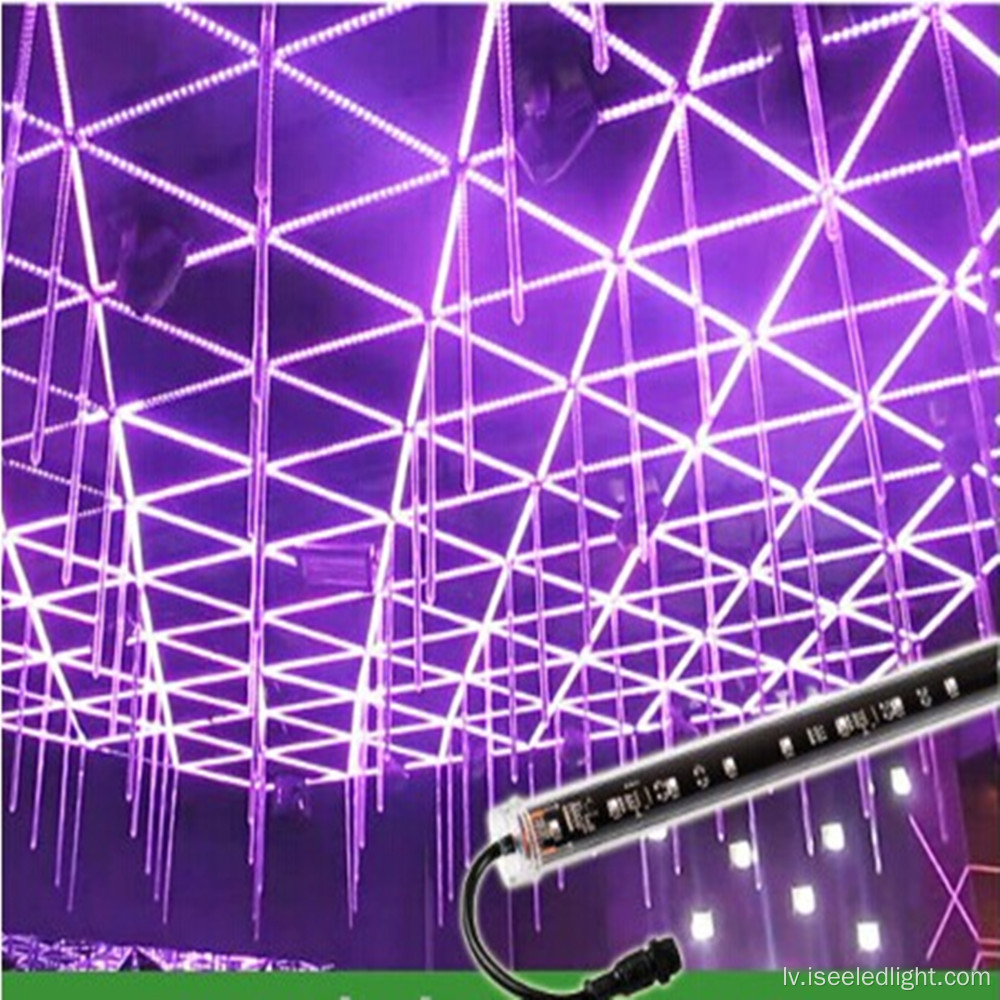 Mūzikas vadības diskotēkas gaismas 3D LED caurule