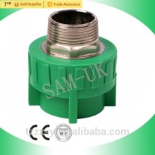 ppr green male coupling with brass