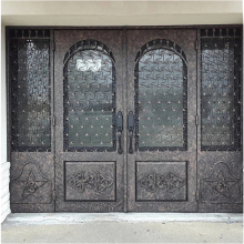 IKEA Luminum 2024 NFRC Certified Waterproof and Soundproof Double Iron Glass Entry Door