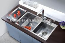 Handmade Double Bowl kitchen inset sink F7240