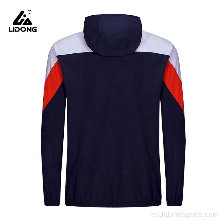 Chaqueta deportiva de cremallera frontal delgada de manga larga