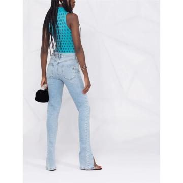 Women's Jeans Light Color With Split Legs