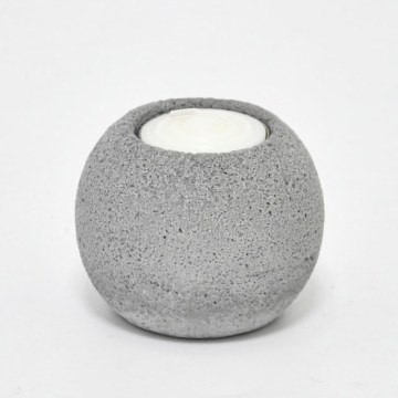 Round shape concrete unique cheap candle holders