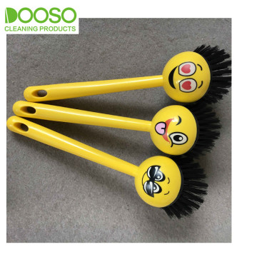 Cute Printing Expression Dish Clean Brush DS-283
