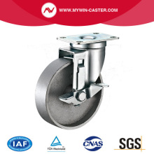 American Medium-light Duty Plate Side Brake Swivel Cast Iron Castor