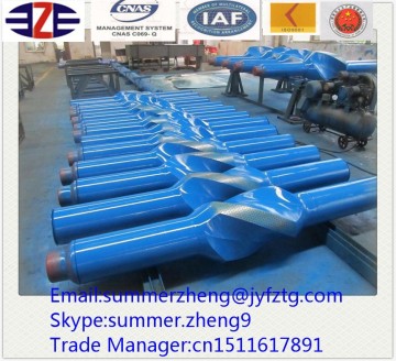 Forging integral spiral drilling stabilizer --oilfield equipment