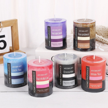 Ice Flower Candles Decorative Pillar Candle