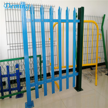 Europe standard colorful steel palisade fencing