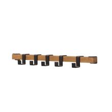 5 Hook Heavy Duty Wooden Over-The-Door Coat Rack for Bags