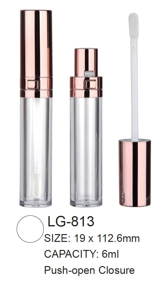 Plastic Cosmetic Round Push-open Lipgloss Container