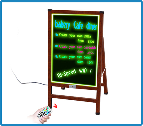 Best Selling 90 flashing modes glowing led menu High Transmittane IR remote control handwritten menu board