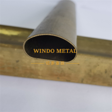 Flattened oval decorative brass tube