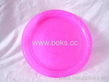 Pink Custom Plastic Round Plates 