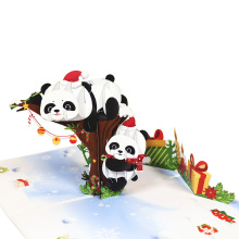 3D Christmas Panda Pop Up Card