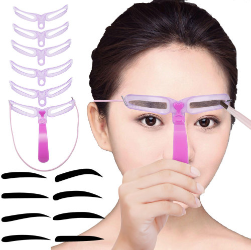 8Pcs/Set Eyebrow Stencils Makeup Shaping Defining Grooming Drawing Eyebrow Template Reusable Design Eyebrows Tool Styling Tool