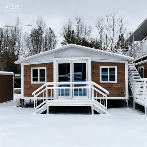 Modular Folding House with Built-in Interior and Extendable Design