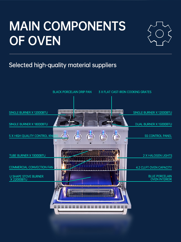 Hyxion Kitchen Equipment The maximum 22000BTU oven lamp range extender commercial microwave oven for home use