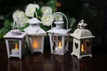 antique metal lantern with led candle outdoor decorative metal latnern