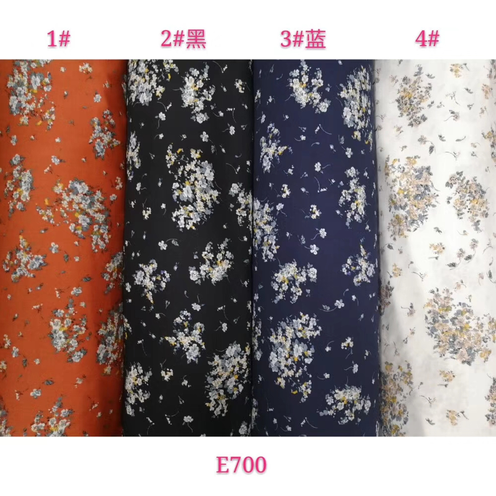 ISP Textile 45s soft challis rayon fabric plain fabric rayon floral printed tecido viscose material viscose 100% rayon fabric