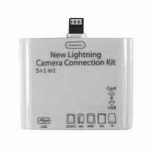 Multicard Reader for iPad 4/Mini, Read U-flash, SD/ TF Card, with USB Port
