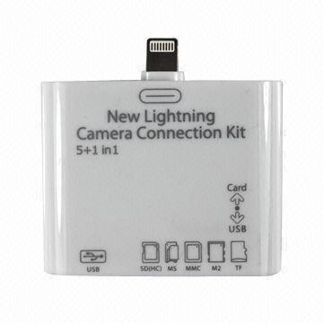 Multicard Reader for iPad 4/Mini, Read U-flash, SD/ TF Card, with USB Port
