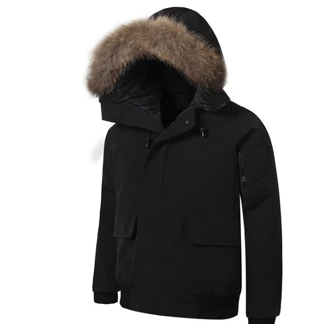 High Quality Women's Winter Fashion Fur Hooded Goose Down Jacket