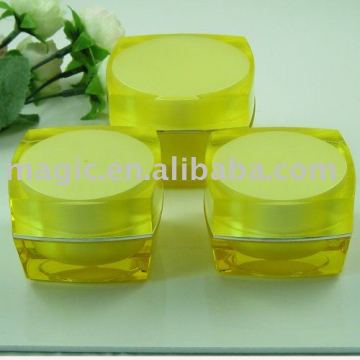 Square Acrylic jars with clear acrylic cap Cream jars jar acrylic plastic square