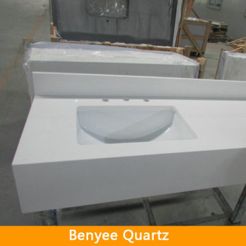 Newstar Pure White Quartz Modern Bathroom Vanity Top
