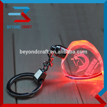 LED light crystal keychain