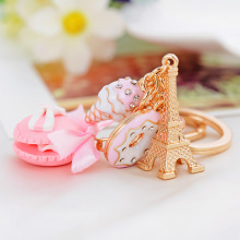 2016 new arrival hot selling wholesale cake alloy and resin keychains