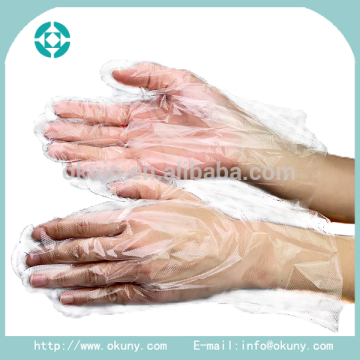 Transparent plastic gloves transparent disposable plastic gloves