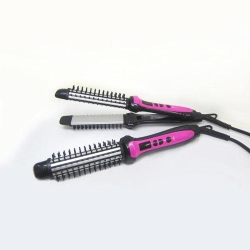 Promotional ceramic LCD electric straightening hair brush