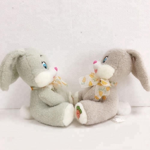 Animaux en peluche en peluche mignon broderie yeux de lapin