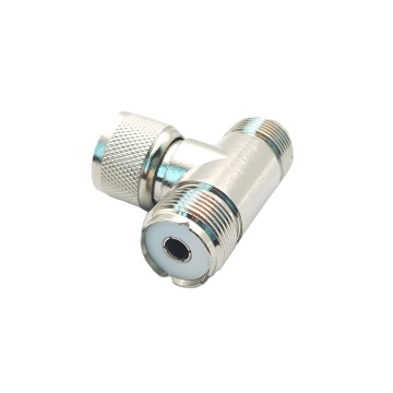 T-Shape Male to Female UHF Coaxial Adapter Connector