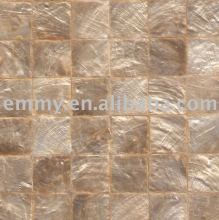 Gold square capiz shell mosac wall tile wall panel