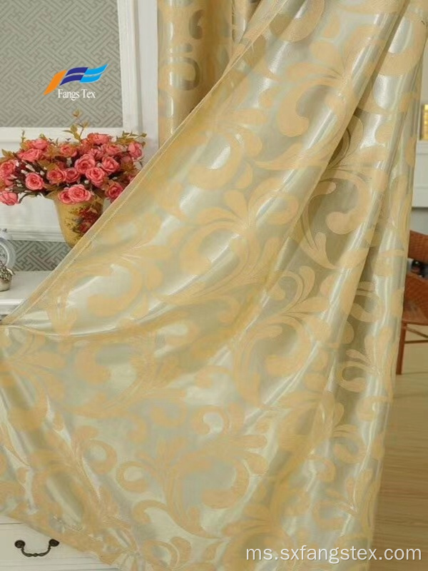 Tekstil Rumah 100% Polyester Woven Jacquard Curtain Fabric