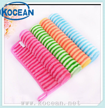 30x40cm edge covering colored fringe micro fibre cleaning cloth