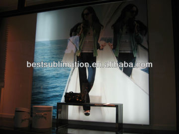 Fabric backlit Light box display,custom backlit film light box