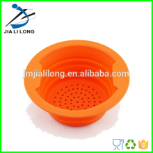 100% Food Grade Custom Design Collapsible Silicone Colander Silicone Strainer Silicone Colander