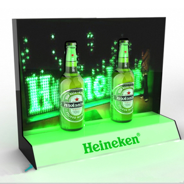 Led acrylic wine bottle display racks